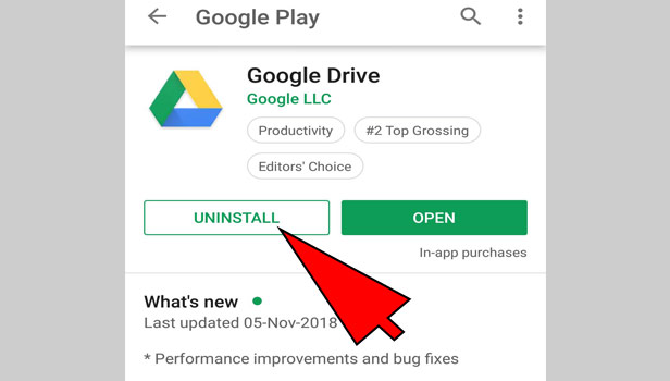 uninstall google drive
