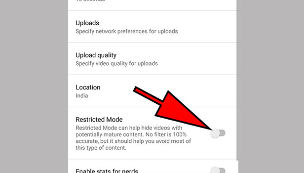 restricted mode you tube 