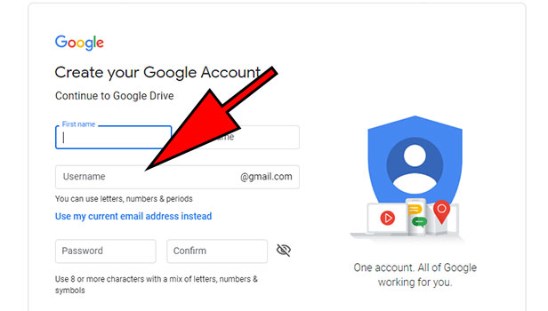 create Google drive account