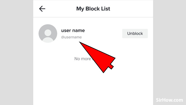 Block someone on Tik Tok