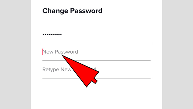 change tiktok password