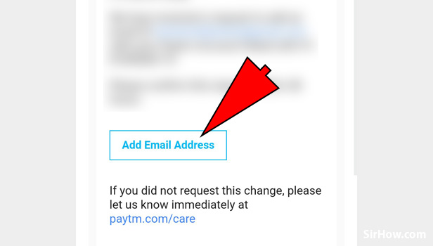 Verify email address on Paytm App