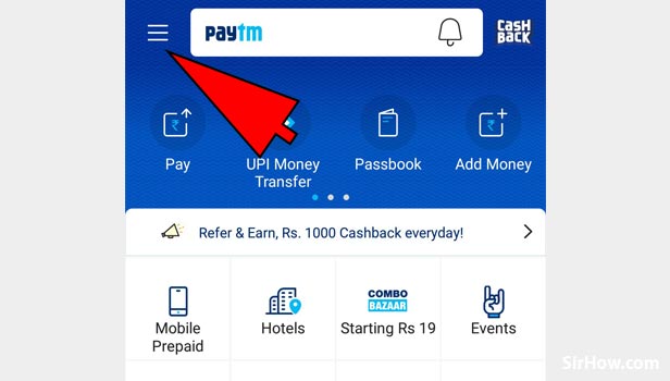 Verify mobile number on Paytm App