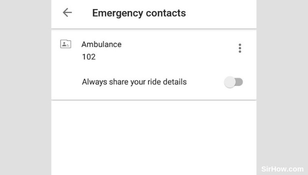 add emergency contact ola