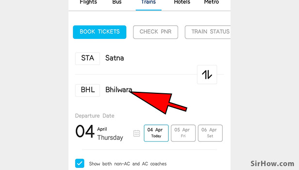 Book train ticket using paytm app