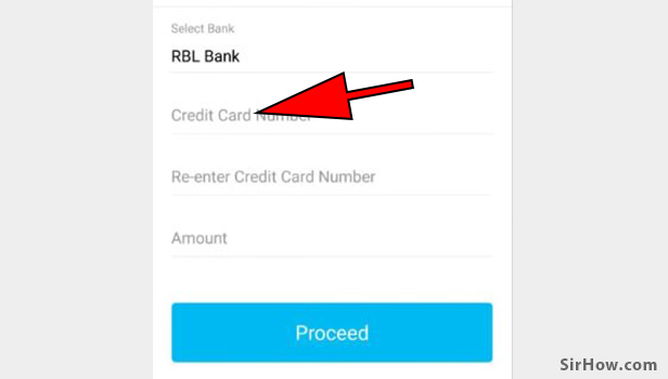 Pay credit card bill thorugh paytm app