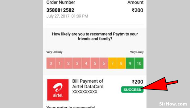 Pay datacard bill using paytm app