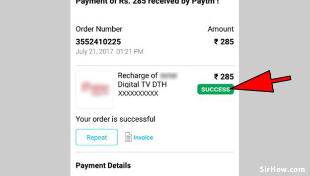 Pay dth bill using paytm app