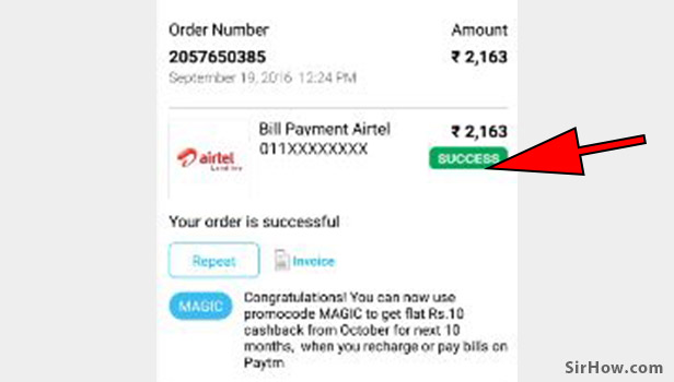 Pay landline bill through paytm app