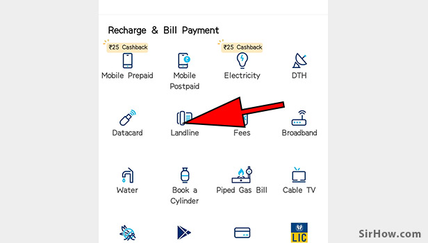 Pay landline bill through paytm app