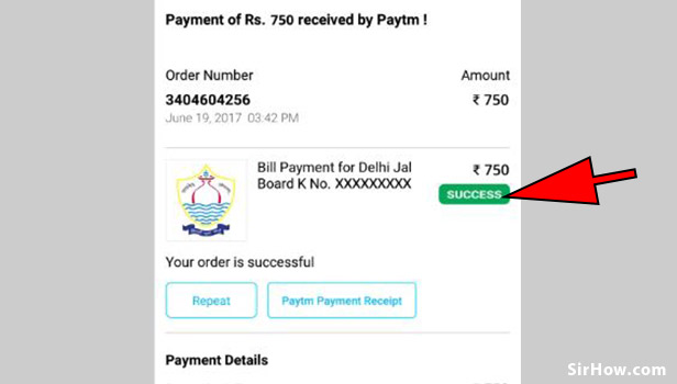 Pay water bill using paytm app