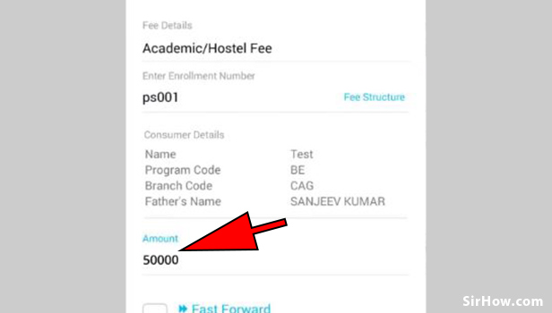Pay your institute fees using paytm