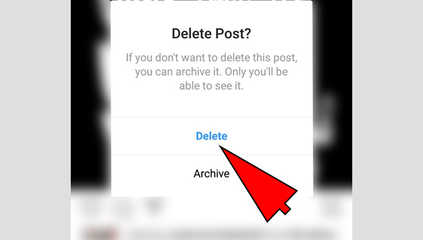 delete posts on Instagram