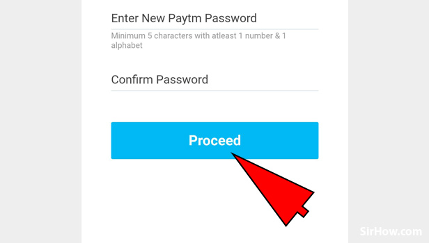 Reset paytm password