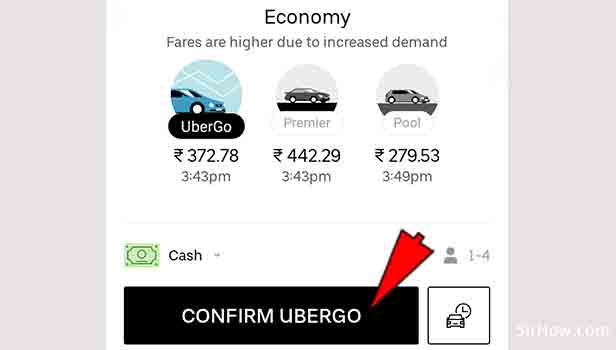 Book Uber Cab