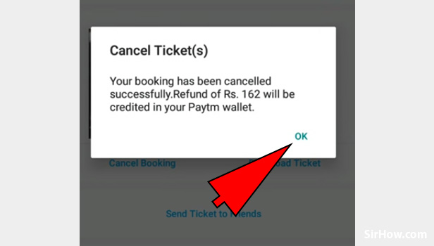 Cancel movie tickets on Paytm app