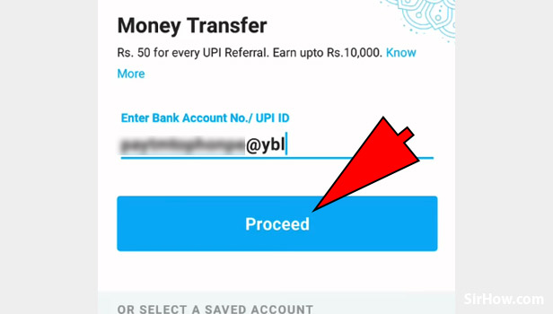 Transfer money from Paytm to Phonepe