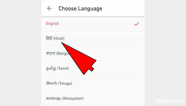 Steps to change language in Meesho