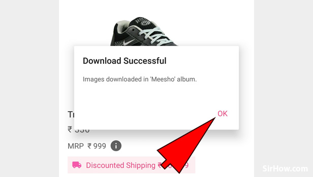 Steps to download a product in Meesho app