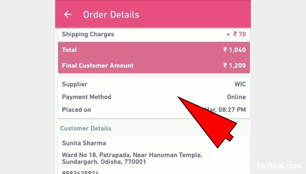 Steps to manage order in Meesho app