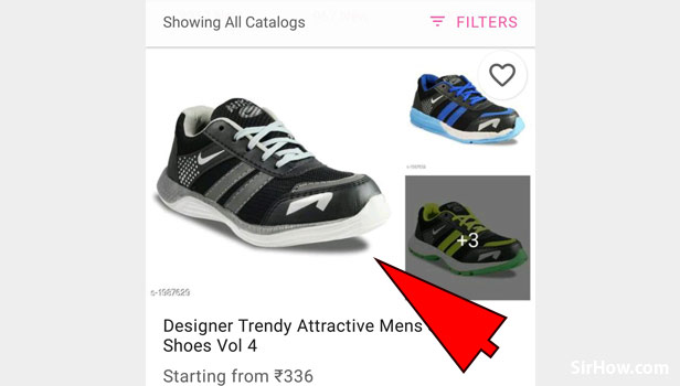 Steps to select product for sale in Meesho app