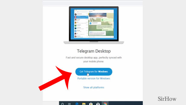 install telegram in Laptop Step 3