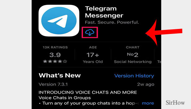 update telegram on iPhone step 2