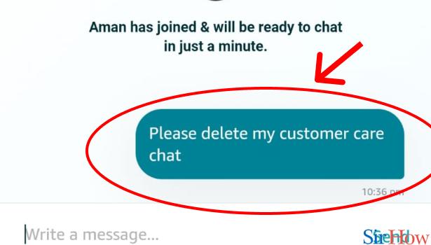 How to Delete Amazon Customer Service Chat step 5