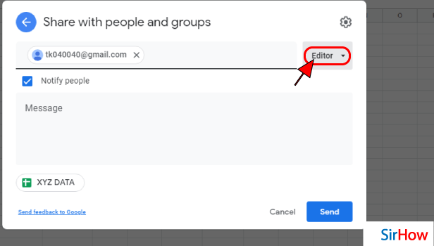 How to Share Google Sheets with others to Edit step 6