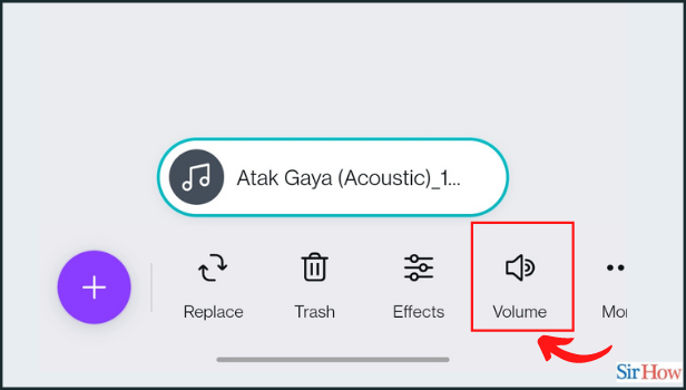 adjust volume of audio tracks in Canva Step 7