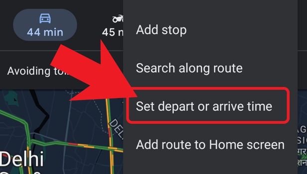 Image titled  add departure time on Google maps step 5