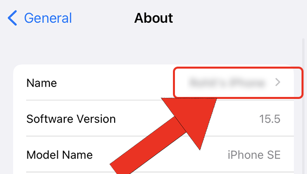 Image Title change Bluetooth name on iPhone Step 4
