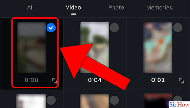 Image Title Speed Up Existing Video for Instagram on iPhone Step 4