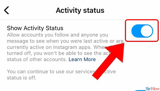 Image Title Turn Off Activity Status on Instagram Step 7