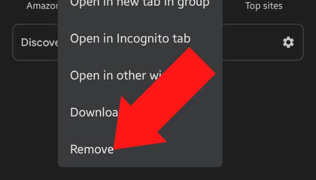 Image Title remove shortcuts on google chrome step 3