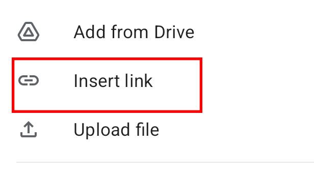 image title How to Add a Link to Google Classroom step 7