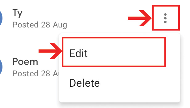 image title Change Due Date on Google Classroom step 4