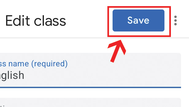 image title Change Name of Google Classroom step 5