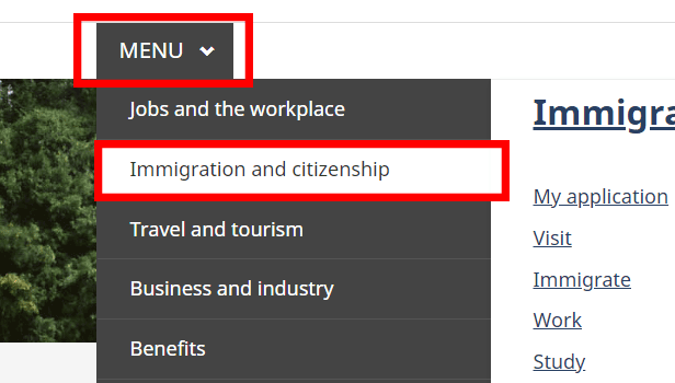 image title Check Canada Visa Status step 2
