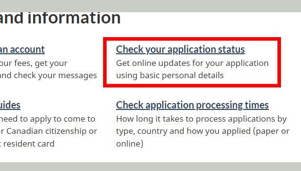 image title Check Canada Visa Status step 4