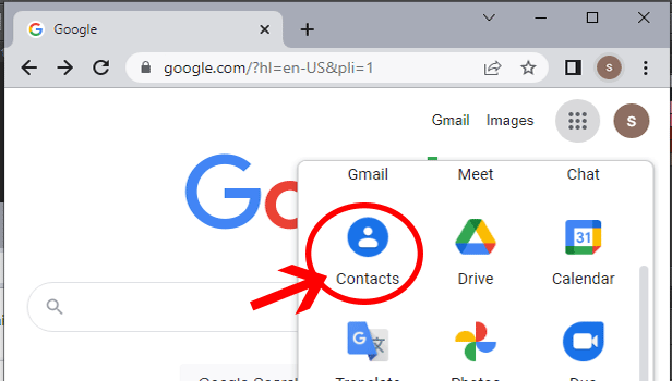 image title Check Contacts in Google Account step-3