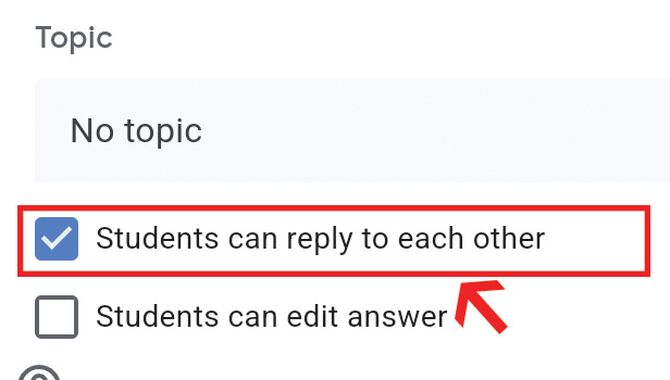 image title Create a Discussion Board in Google Classroom step 6