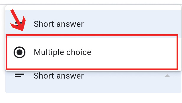 image title Create a Multiple Choice Test in Google Classroom step 7