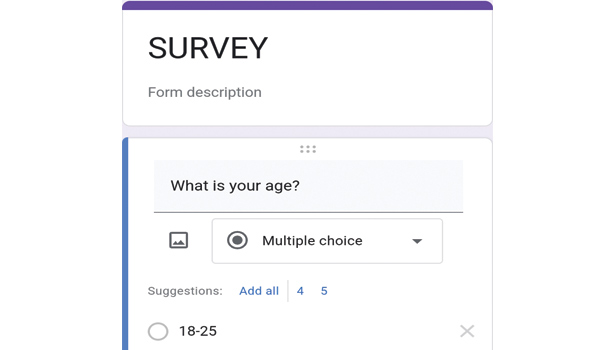 image title Create a Survey in Google Classroom step 7