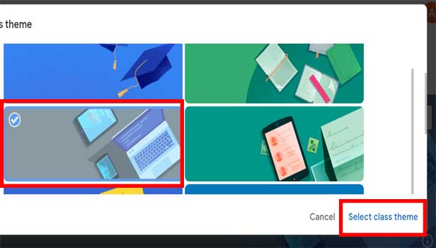 image title Customise Google Classroom Banner step 5