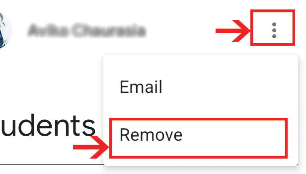 Image title Remove a Teacher from Google Classroom step 4