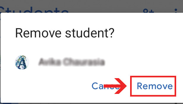 image title Remove Students from Google Classroom step 5