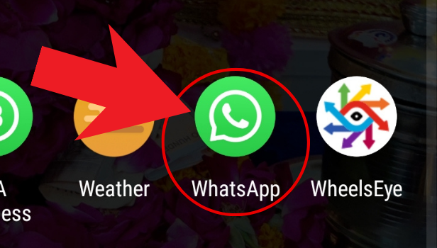 Image Title appear offline on whatsapp step 1 