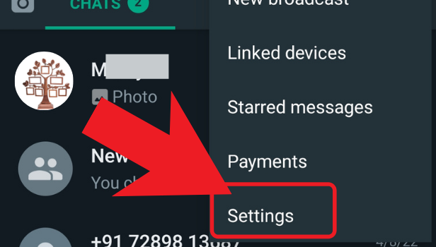 Image Title appear offline on whatsapp step 3