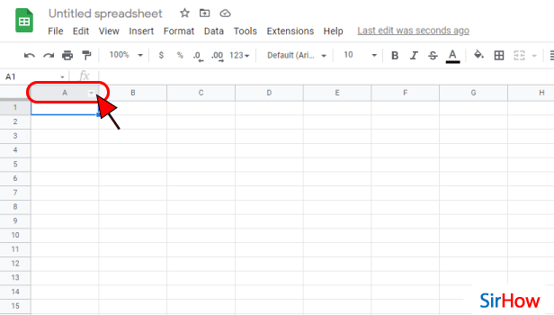 image titled How to Make Google Sheets Cells Square step 2